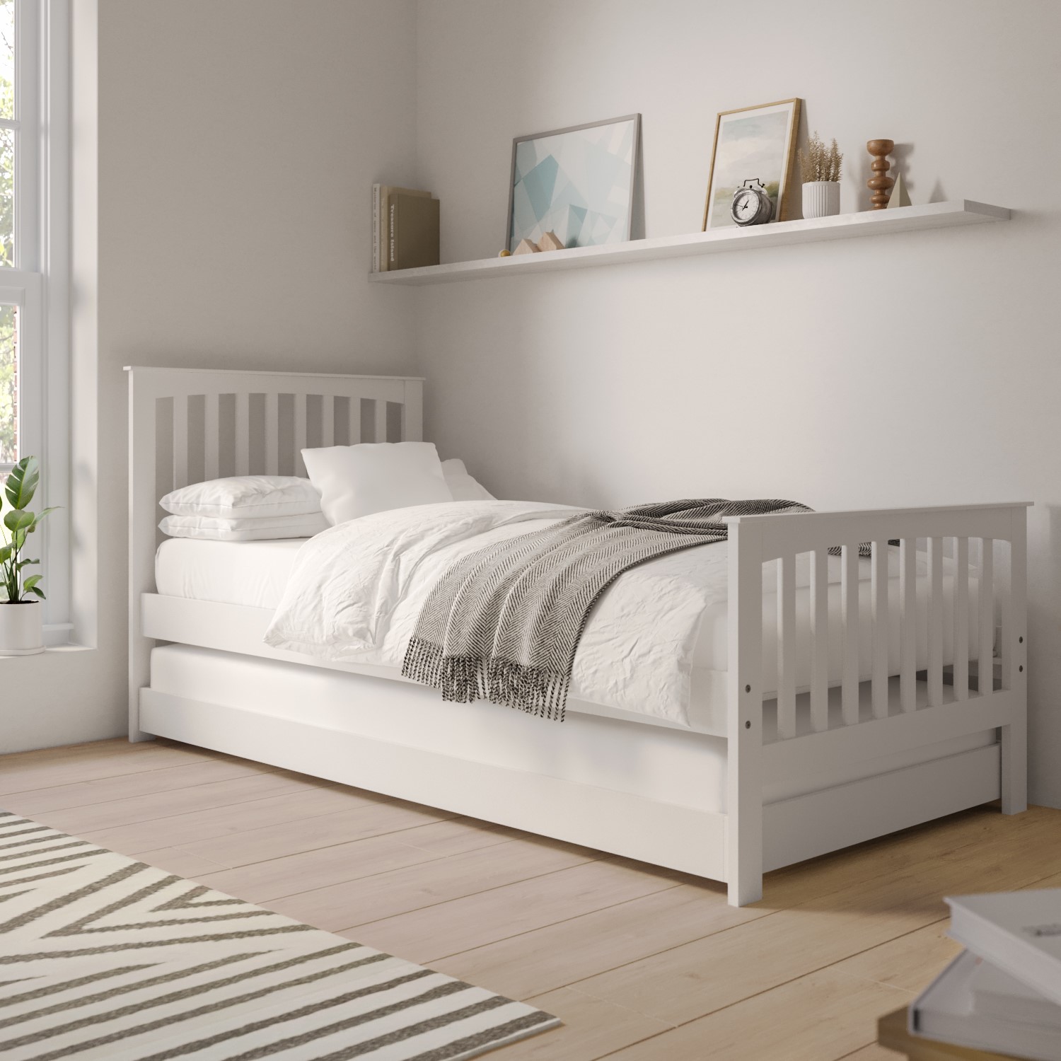 Read more about Oxford guest bed in cream with pop-up trundle